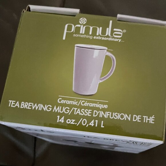 SOLD OUT Primula Abbey Ceramic Tea Brewing Mug, Glazed / Stainless Steel Infuser - Picture 4 of 5